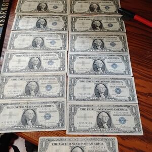 Vintage One Dollar Silver Certificates